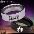 thumbnail image 1 of Peace Tungsten Carbide Ring, 1 of 9