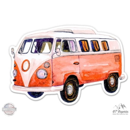Peace Van - 8" Vinyl Sticker - For Car Laptop I-Pad - Waterproof Decal