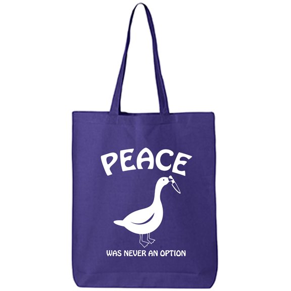 Peace Was Never An Option Cotton Canvas Tote Bag