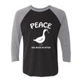 thumbnail image 1 of Peace Was Never An Option Unisex 3/4 Sleeve Baseball Raglan Tee, 1 of 3