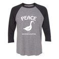 thumbnail image 1 of Peace Was Never An Option Unisex 3/4 Sleeve Baseball Raglan Tee, 1 of 2