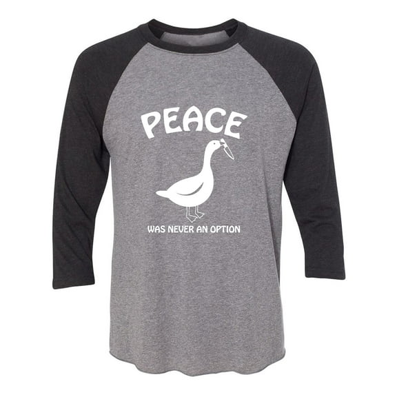 Peace Was Never An Option Unisex 3/4 Sleeve Baseball Raglan Tee