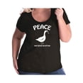 thumbnail image 1 of Peace Was Never An Option Womens Plus Size Scoopneck Tee, 1 of 1