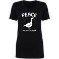 thumbnail image 1 of Peace Was Never An Option Womens V-Neck T-Shirt, 1 of 2