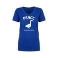 thumbnail image 1 of Peace Was Never An Option Womens V-Neck T-Shirt, 1 of 2