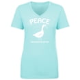 thumbnail image 1 of Peace Was Never An Option Womens V-Neck T-Shirt, 1 of 3