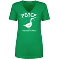 thumbnail image 1 of Peace Was Never An Option Womens V-Neck T-Shirt, 1 of 2