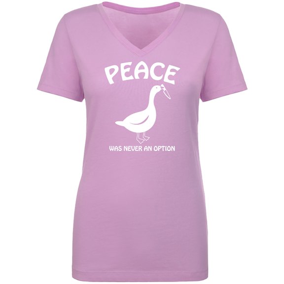 Peace Was Never An Option Womens V-Neck T-Shirt