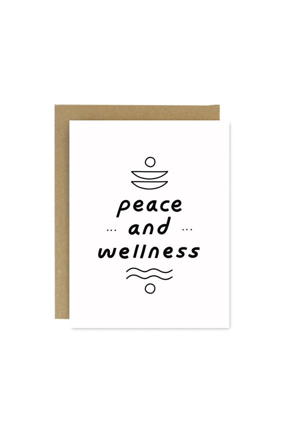 Peace and Wellness Greeting Card Minimalist Design with Inspirational Message Perfect for Encouragement, Friendship, or Well Wishes Blank Inside, Envelope Included