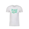 thumbnail image 1 of Peace and Love Adult Unisex Short Sleeve T-Shirt-White-XXXL, 1 of 4