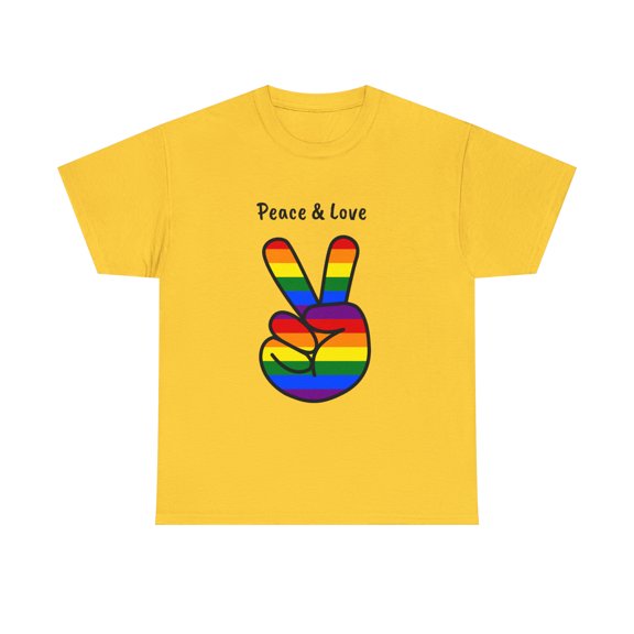 Peace and Love Pride Unisex Tee-Shirt
