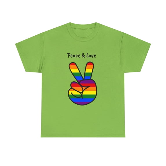 Peace and Love Pride Unisex Tee-Shirt