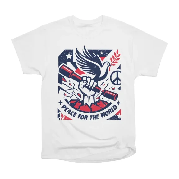 Peace for the world T-Shirt Tee Gift For Him Merch For Her Apparel For Friend