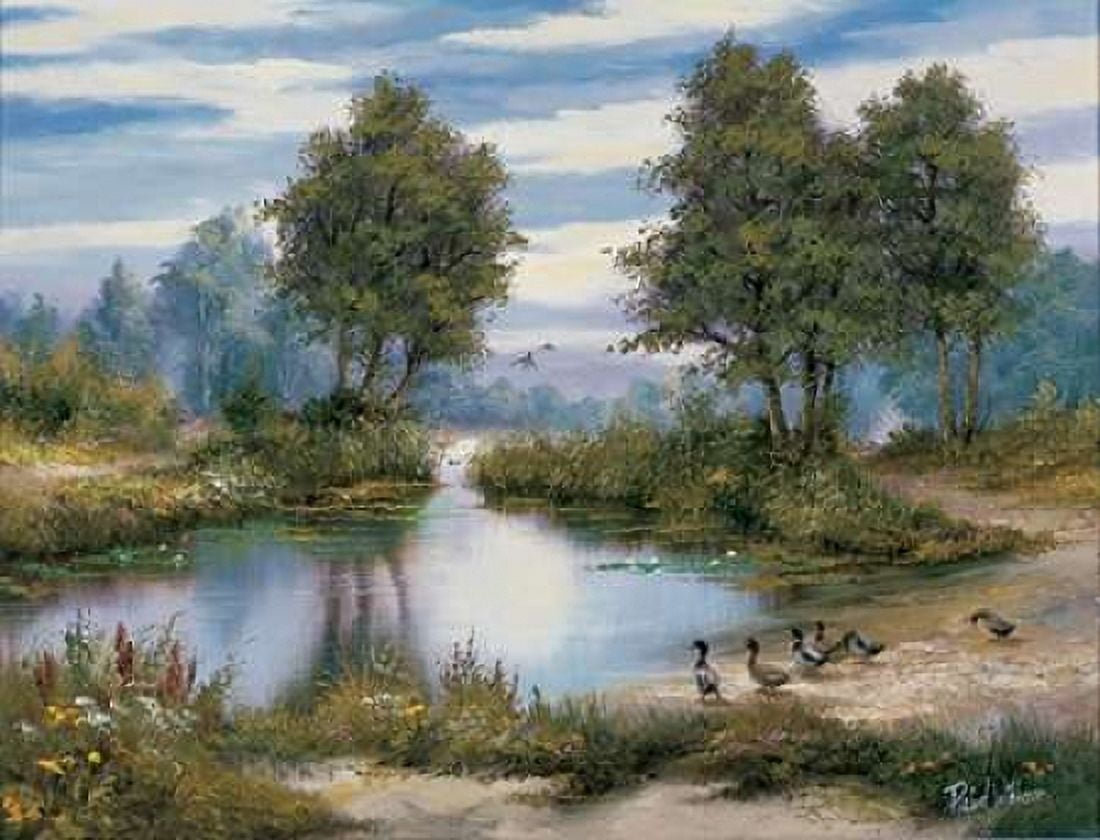 Peace in the valley Canvas Art - Reint Withaar (22 x 28)