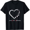thumbnail image 1 of Peace love camping heart, camping lady funny tee T-Shirt Black X-Large, 1 of 4