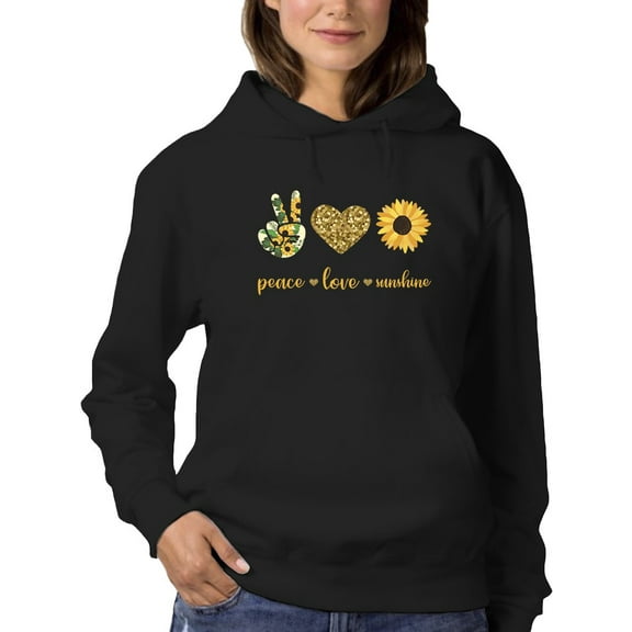 Peace-love-sunshine Hoodie Women -GoatDeals Designs, Female Medium