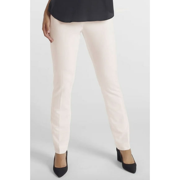 Peace of Cloth Mid Waist No Waistband Hook & Eye Zipper Closure Solid Straight Twill Pant-LACE / 2