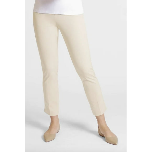 Peace of Cloth Mid Waist Zip Hook & Eye Closure Twill Pant-CUSTARD / 2