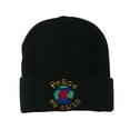 thumbnail image 1 of Peace on Earth Embroidered Beanie - Black OSFM, 1 of 5