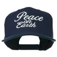 thumbnail image 1 of Peace on Earth Embroidered Snapback Cap - Navy OSFM, 1 of 5