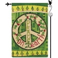 thumbnail image 1 of Peace on Earth Garden Flag Peace & Love Garden Flag Vertical Double Sided Rustic Farmland Burlap Yard Lawn Outdoor Decor 12.5x18, 1 of 4