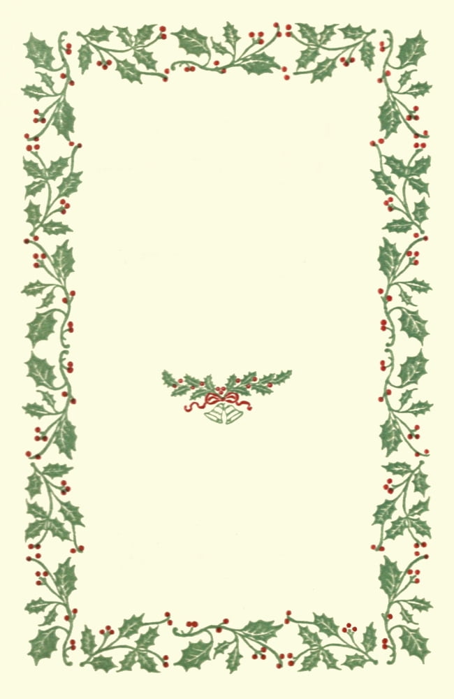 Peace on Earth & Good-will to Dogs Holly frame title page clean Canvas Art - Unknown (24 x 36)