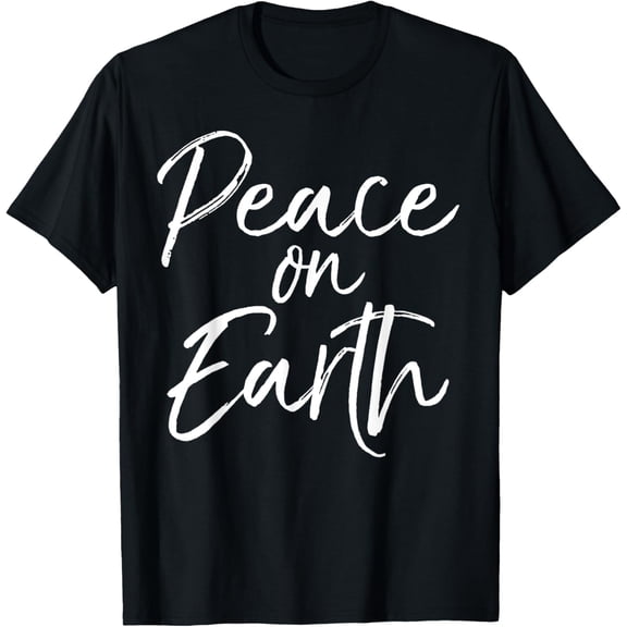 Peace on Earth Shirt for Women Cute Christmas Carol Tshirt T-Shirt