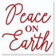 thumbnail image 1 of Peace on Earth Vinyl Lettering Sticker Christmas Wall Decals Quote, 12x12-Inch Cherry Red, 1 of 6