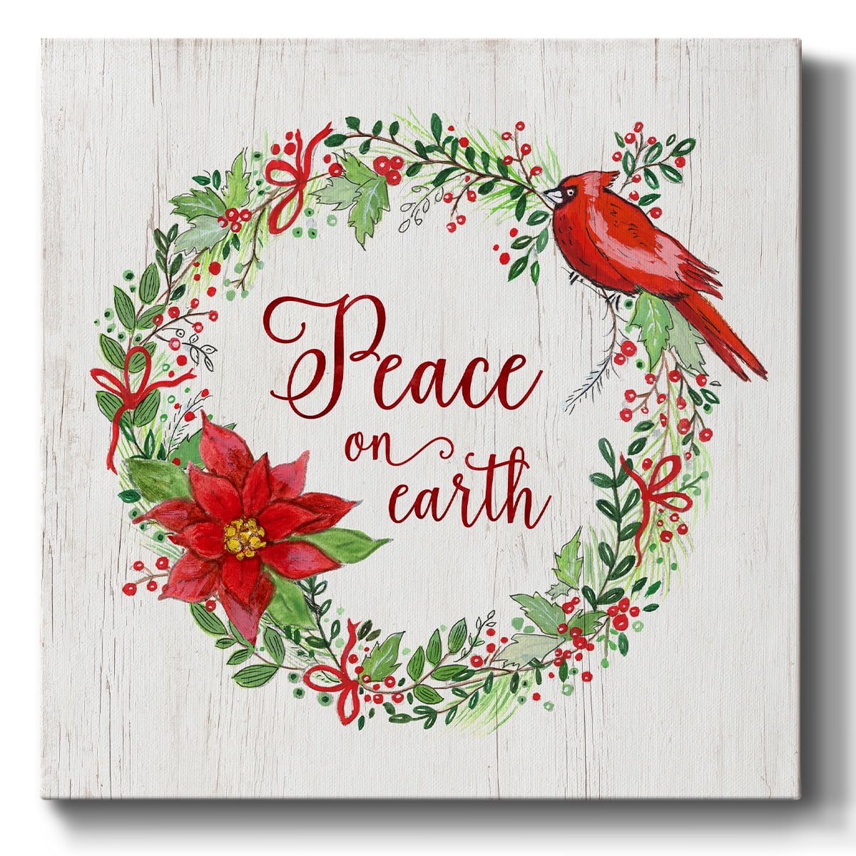 Peace on Earth Wreath- Gallery Wrapped Canvas