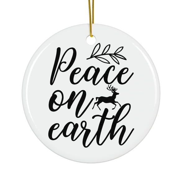 Peace on earth Magical Season Treasure For Gifts And Surprises Hanging Round Ornament