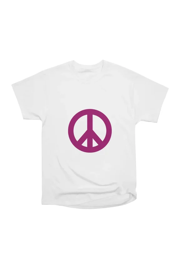 Peace sign Fuchsia T-Shirt Tee Gift For Him Merch For Her Apparel For Friend