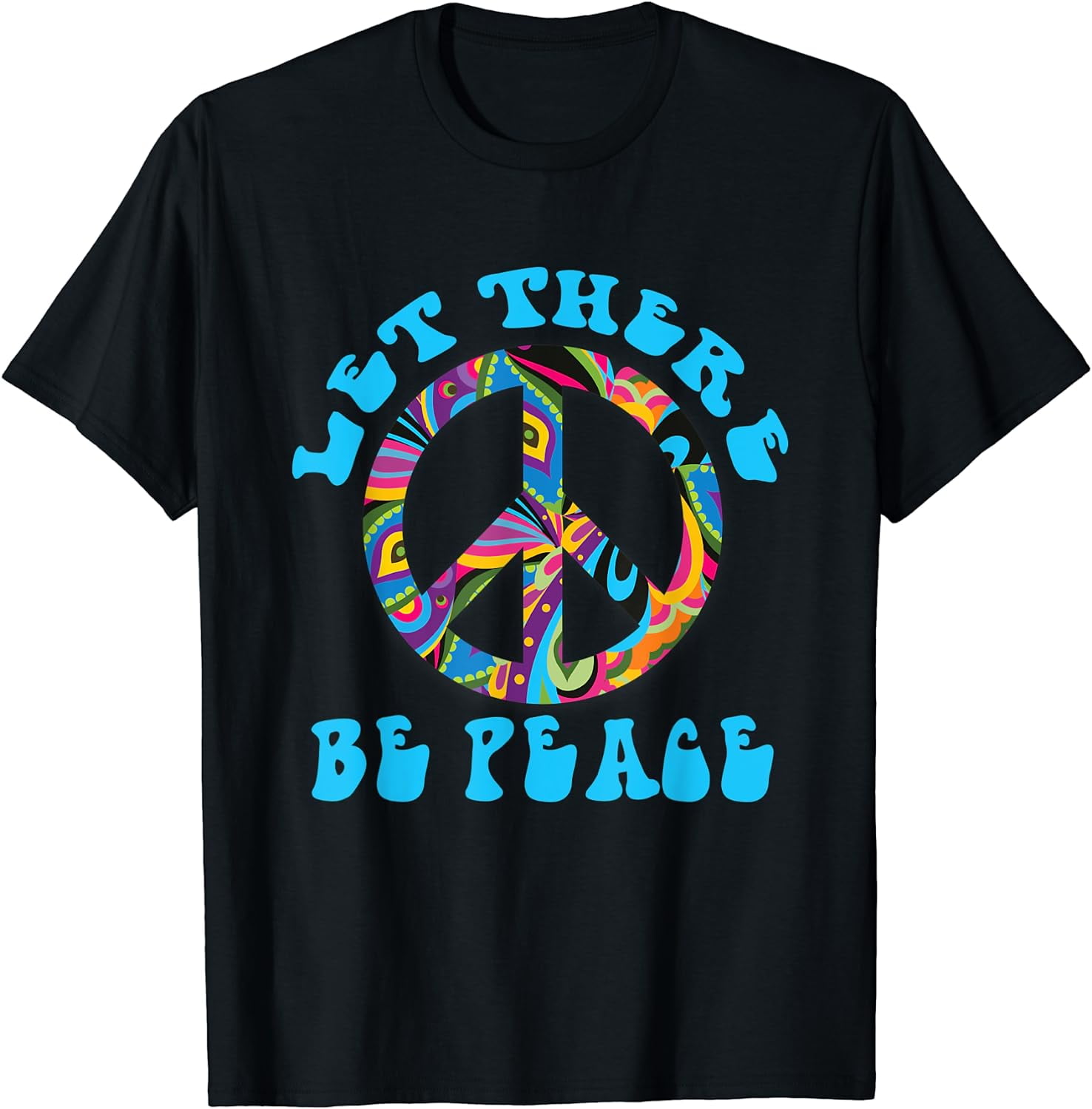 Let It Be Hippie Peace Flower Tshirt Let It Be Hippie Peace Flower Tshirt