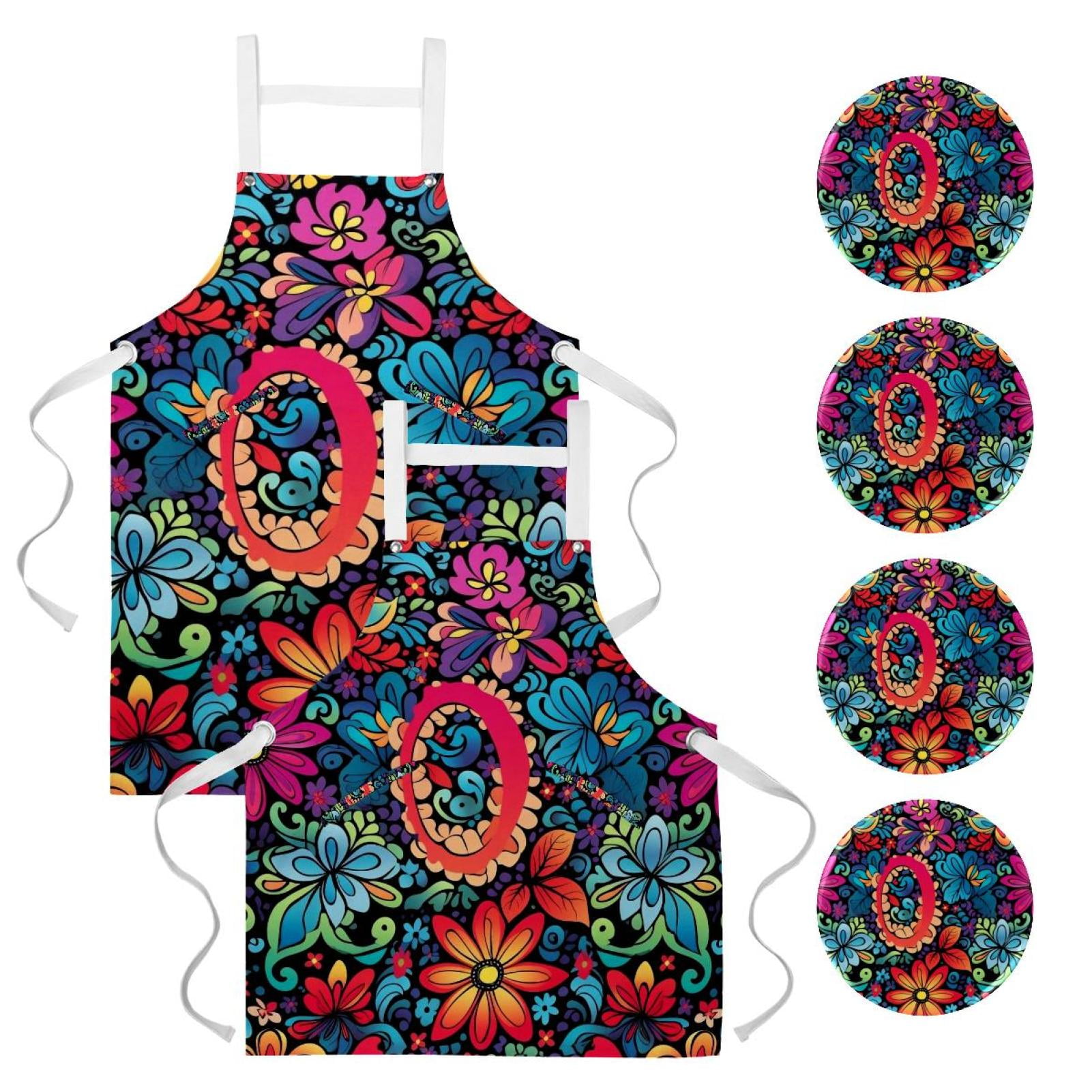 Peace symbol 2 Pack Waterproof Apron with Pockets and Badges, Men's