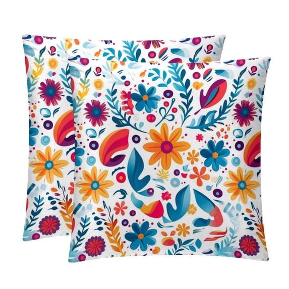 Peace symbol Chair Pillow Covers Set with Velvet Material, Unique Patterns, 16x16, 18x18, 20x20 Inches, 2 Items Included for Throw Pillows, Pillow Inserts