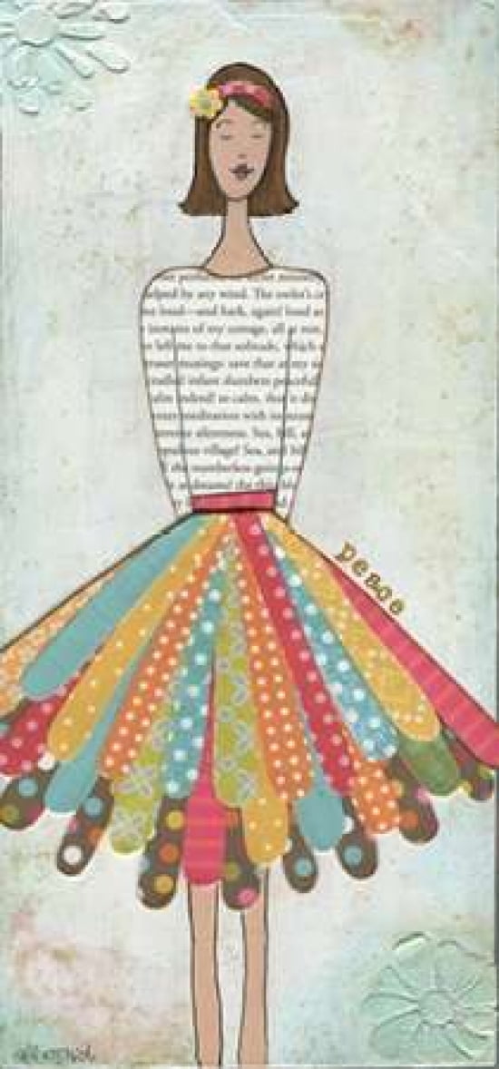 Peace with Skirt Canvas Art - Alli Rogosich (10 x 20)