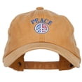 thumbnail image 1 of Peace with USA Flag Embroidered Unstructured Cap - Gold OSFM, 1 of 5