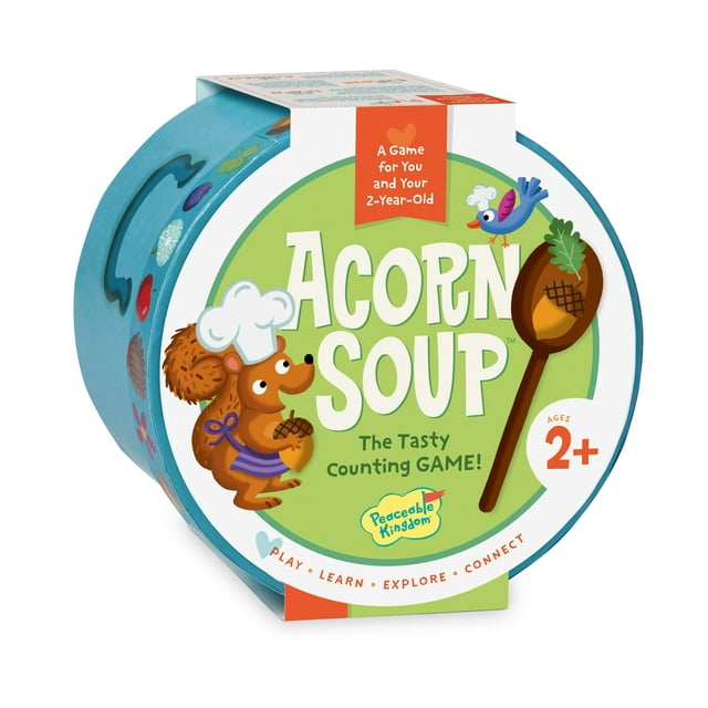 Peaceable Kingdom Acorn Soup MMF7&nbsp;- Game for You and Your 2 + Year Old - Fun Toddler Games Ages 2-4 That Teach Numbers and Counting Skills