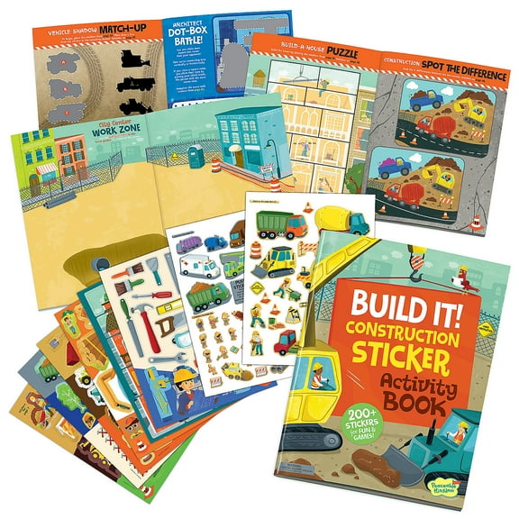 Peaceable Kingdom Build It! Construction Sticker Activity Book
