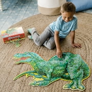 Peaceable Kingdom Dinosaur Floor Puzzle - 51 Piece Puzzle Measuring Approximately 2' x 3' Once Assembled - Floor Puzzle for Kids - Ages 5+