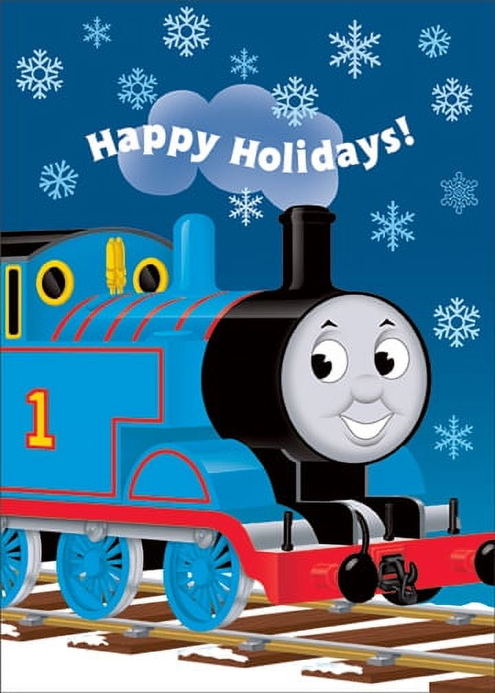 Peaceable Kingdom Press Thomas The Tank Engine in Snow Holiday Card