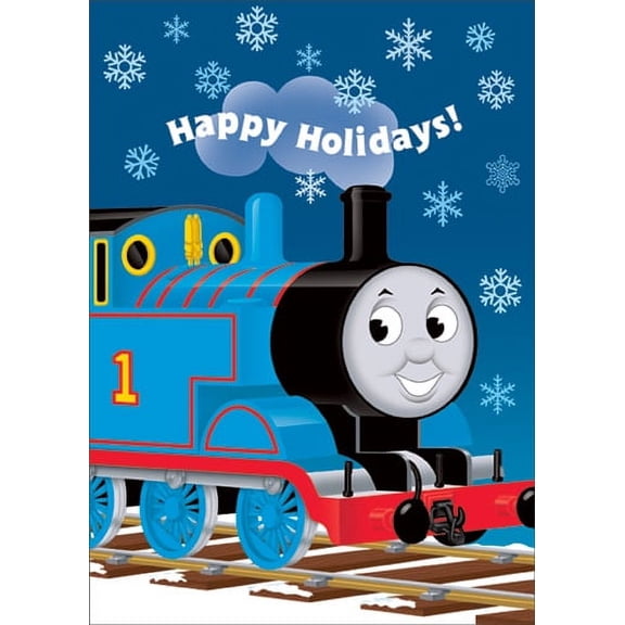 Peaceable Kingdom Press Thomas The Tank Engine in Snow Holiday Card