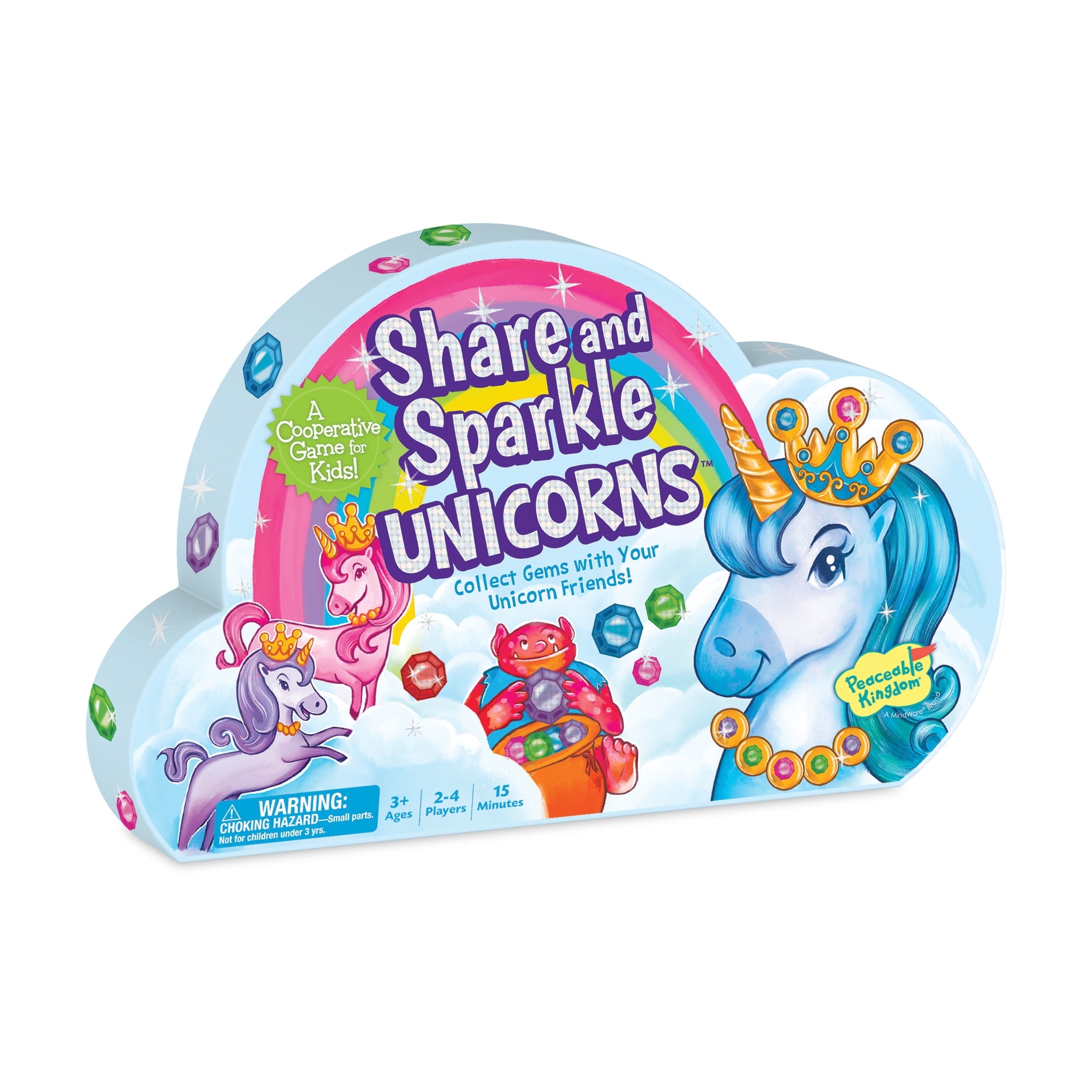 Peaceable Kingdom Share and Sparkle Unicorns Cooperative Strategy Game for Families and Kids Ages 4 & Up