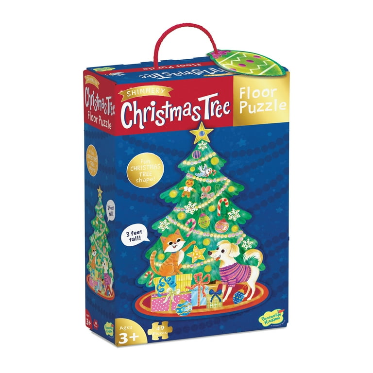 Puzzles for Kids Ages 3-5, 60 Pcs Christmas Tree Puzzles with