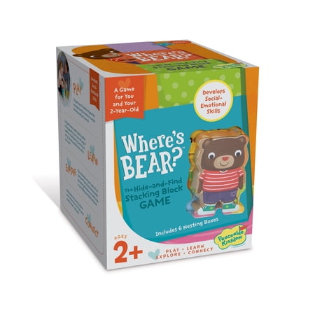 Peaceable Kingdom Where's Bear? Toddler Hide and Find Stacking Block Game for 2 Year Olds and Up