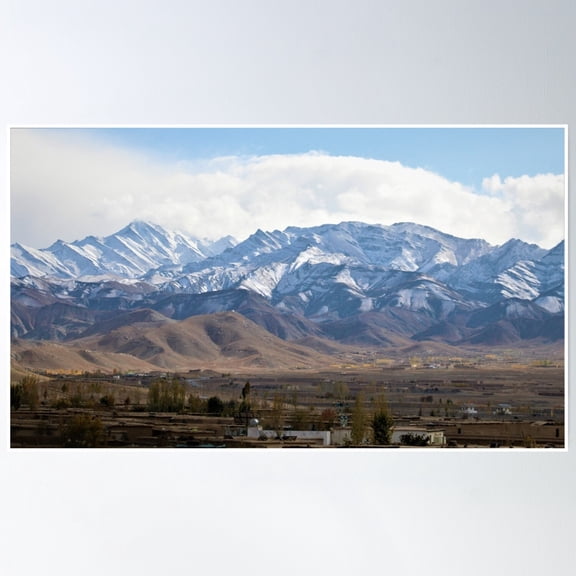 Peaceful Afghan Mountains Poster Wall Art, Modern Wall Decor, 16x24 UNFRAMED