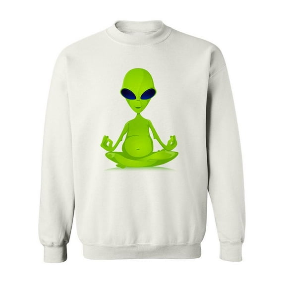Peaceful Alien Design Sweatshirt Men -Image by Shutterstock, Male x-Large