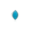 thumbnail image 1 of Marquise Turquoise Statement Ring - Bohemian Beach Fashion Jewelry Size 12 Ring Silver, 1 of 6