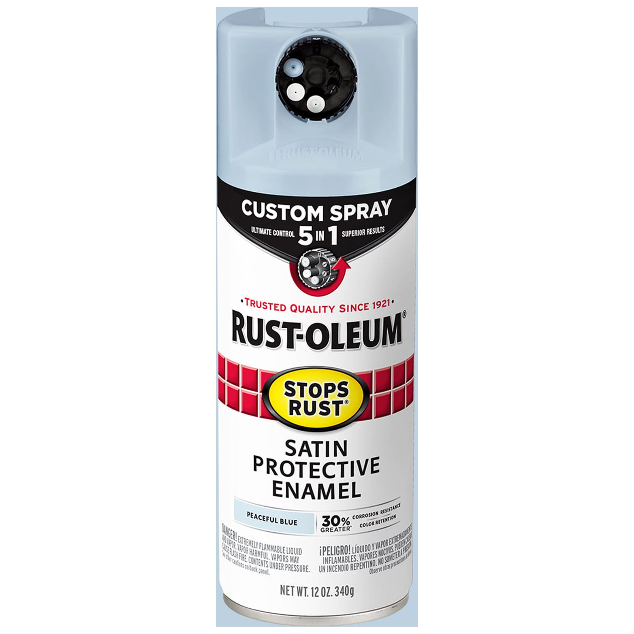 Peaceful Blue, RustOleum Stops Rust Custom Spray 5 in 1 Satin Spray