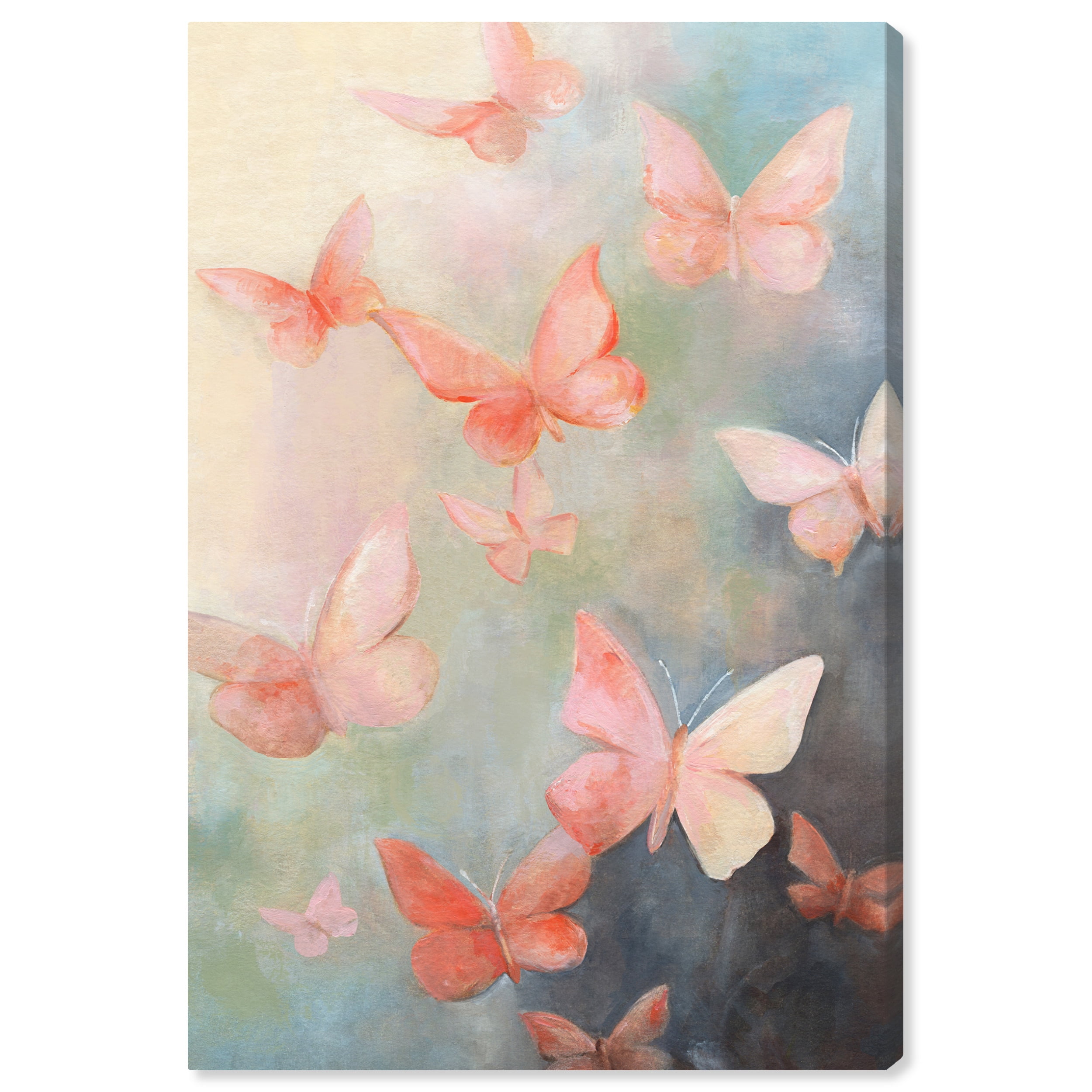 Peaceful Butterflies 24" x 16" Wrapped Canvas Wall Art