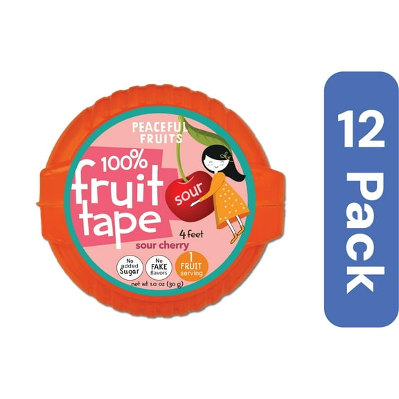 Peaceful Fruits Fruit Tape Sour Cherry 0.5 oz (Pack of 12)